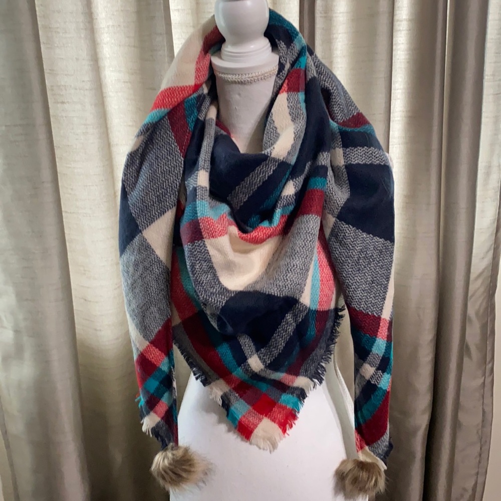 Triangle blanket scarf.